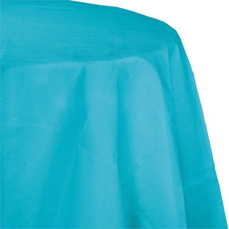 Touch Of Color Bermuda Blue Octy Round Paper Tablecloth, 82", 12PK 923522